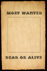 Wild west wanted posters