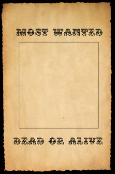 Wild west wanted posters