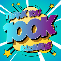 Thank You 100000 followers Comics Banner