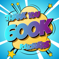 Thank You 600000 followers Comics Banner
