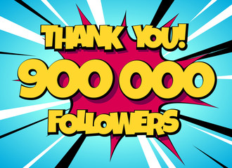 Thank You 900000 followers Comics Banner