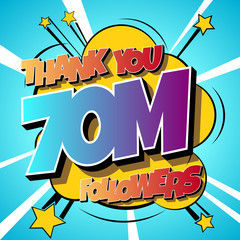 Thank You 70000000 followers Comics Banner