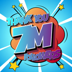Thank You 7000000 followers Comics Banner