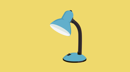 Vector Isolated Illustration of a Desk Lamp