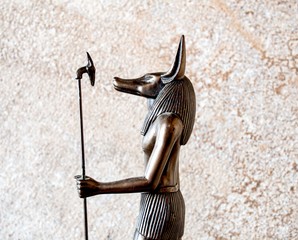 Anubis  egyptian god  dog shaped head 