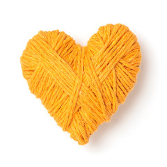 Ein Herz aus Wolle, orange