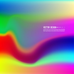 Trendy fluid gradient background. Colorful abstract liquid backdrop. Vector illustration with multicolored distorted wave.