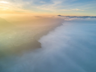 aerial view of mountain with beautiful scenery.