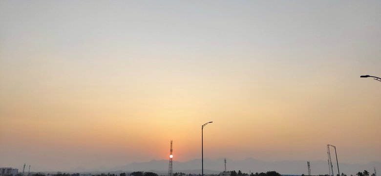 sunset over lake