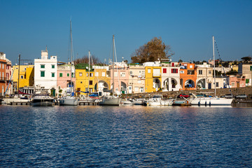 Procida (Italy) - Chiaiolella bay with its colored houses
