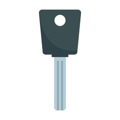 Auto lock Key flat illustration. Vector Auto lock Key in flat style isolated on white background. Element for web, game and advertising