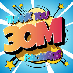 Thank You 30000000 followers Comics Banner