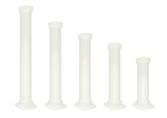 Antique white pillar set. vector illustration