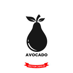 avocado icon vector logo template