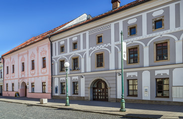 Fototapeta na wymiar Street in Kezmarok, Slovakia