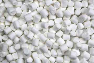  Texture of white little tasty soft marshmallows