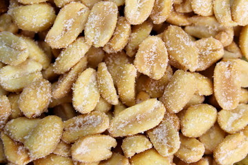 Texture of salted roasted peanuts for zakuksku
