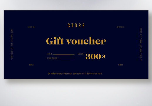 Blue and White Gift Voucher Layouts