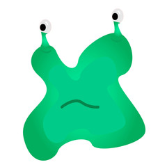 Set of cartoon germ and viruses.