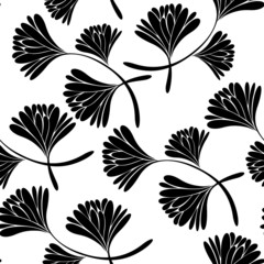 Seamless pattern with Chrysanthemums,japanese floral pattern on white background