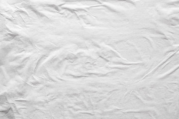 Blank white crumpled and creased paper poster texture background