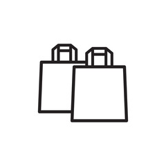 shopping bag icon in trendy flat style 
