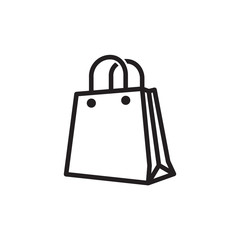 shopping bag icon in trendy flat style 