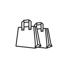 shopping bag icon in trendy flat style 