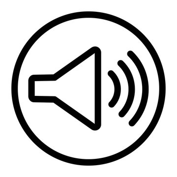 Speaker icon illustration. Decrease, increase sound wolume symbol. Mute concept.