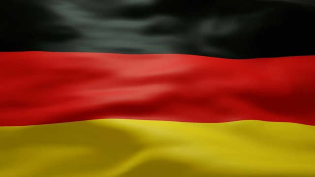 Waving Germany flag - loop
