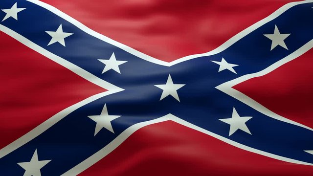 Waving Confederate flag - loop