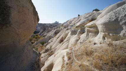Fototapeta premium Rocky mountain landscape in Cappadocia, Turkey.