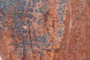 Full frame abstract of orange rusty metal background