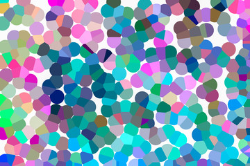 Beautiful horizontal mosaic abstract texture blue pink red green color on a white background