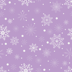 Naklejka na ściany i meble Winter background with snowflakes. Violet background. Vector illustration.