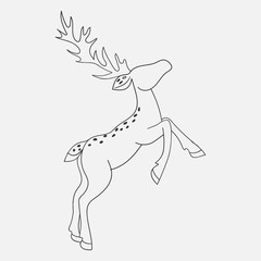 Deer. Circuit. Vector.