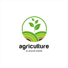 Agriculture Logo Template Design Vector, Emblem, Design Concept, Creative Symbol, Icon