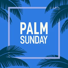 Poster Palm Sunday holiday frame vector background © lana_samcorp