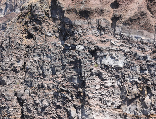 lava of a volcano crater
