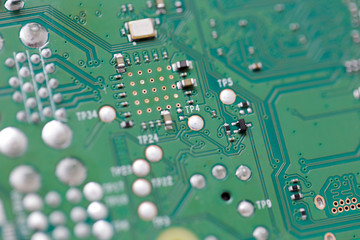 Raspberry Pi 4 board, macro photography, close up. The Raspberry Pi is a series of single-board computers developed by the Raspberry Pi Foundation.