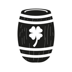 Isolated beer barrel