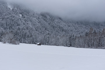 Winter am Dreiländereck bei Arnoldstein, Kärnten