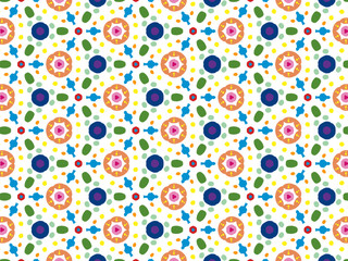 seamless pattern with circles and other shapes