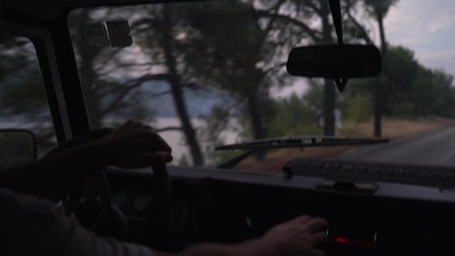 Driving Car On Croatian Coast