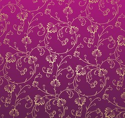 water lilies, wedding card design, royal India	