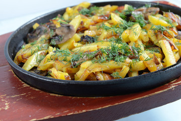 potatoes with mushrooms