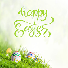 Easter eggs and hand draw lettering