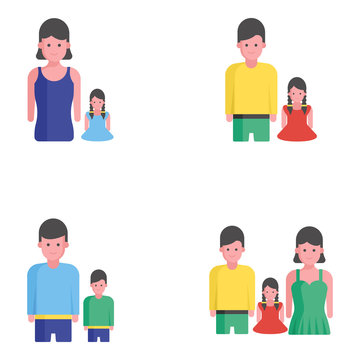  Baby Clothing Accessories Flat Icons Pack 