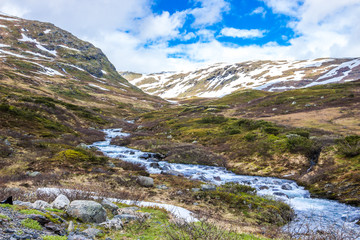 Aurlandsfjellet mountain road in Norway
