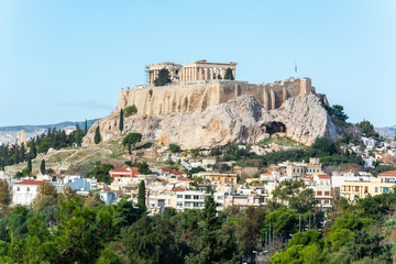 Fototapeta na wymiar View of Athens, Greece, with Acropolis